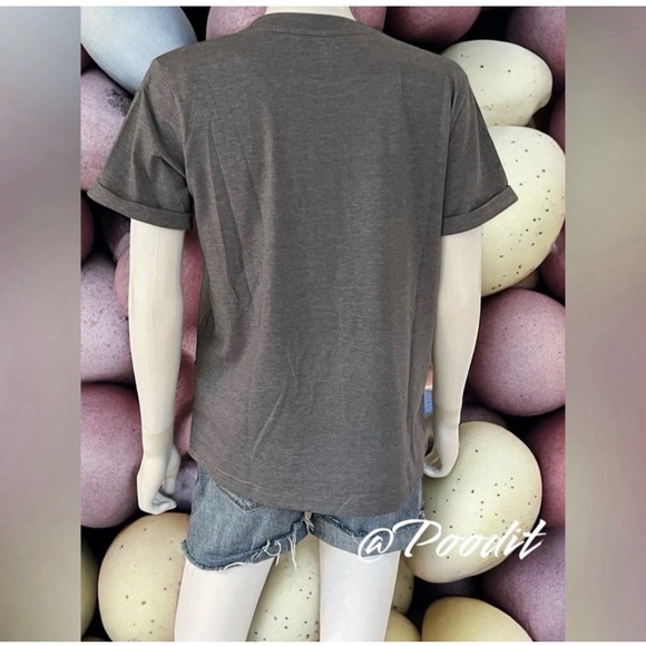 Hoppy Easter grey soft loose fit Easter holiday tee SMALL - Picture 5 of 7
